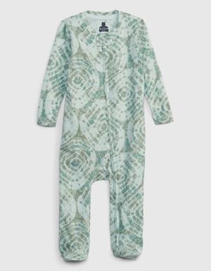 Gap Baby Print Footed One-Piece green