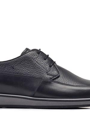 Siyah Casual Bağcıklı Erkek Ayakkabı -12657-