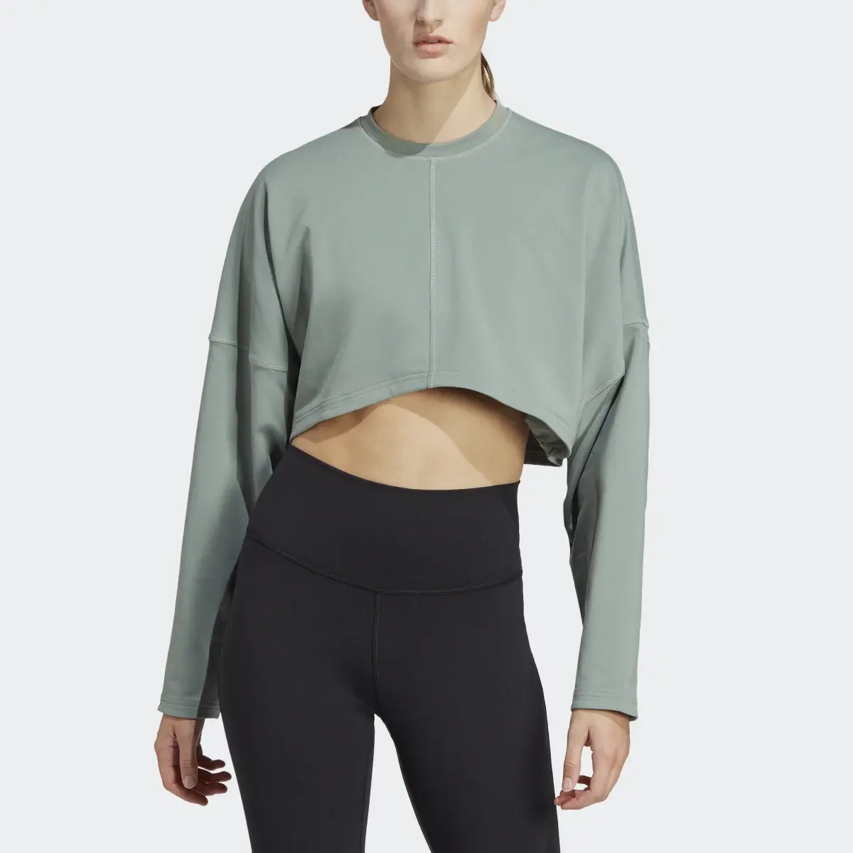 Adidas Yoga Studio Crop Sweatshirt. 1