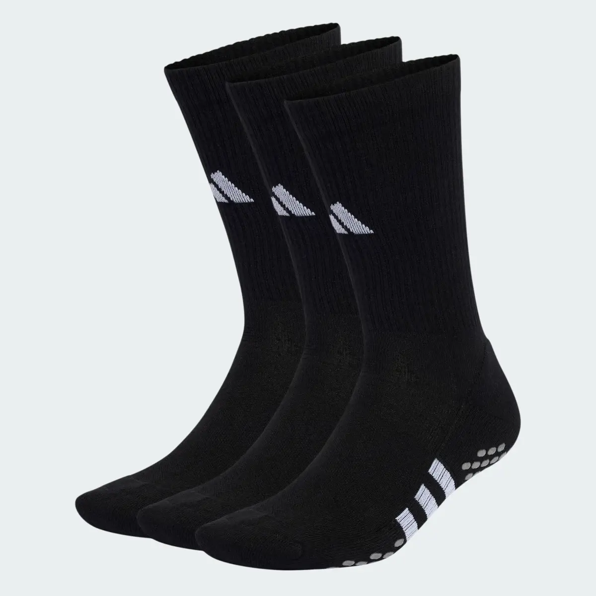 Adidas Performance Cushioned Crew Grip Socks 3-Pairs Pack. 1