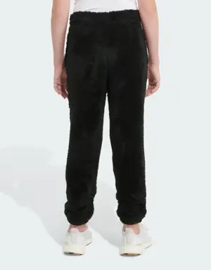 Elastic Waistband Cozy Furry Joggers