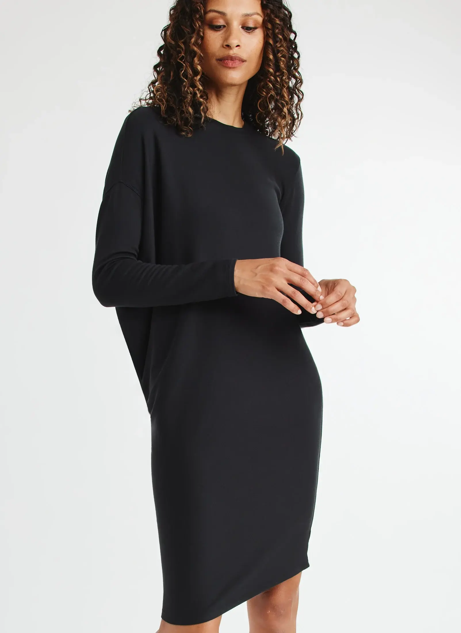 Kit And Ace Wave Long Sleeve Dress. 1