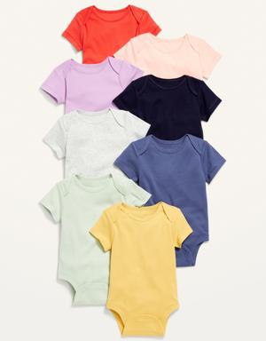 Unisex Short-Sleeve Bodysuit 8-Pack for Baby multi