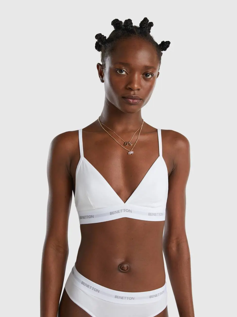 Benetton white triangle bra. 1