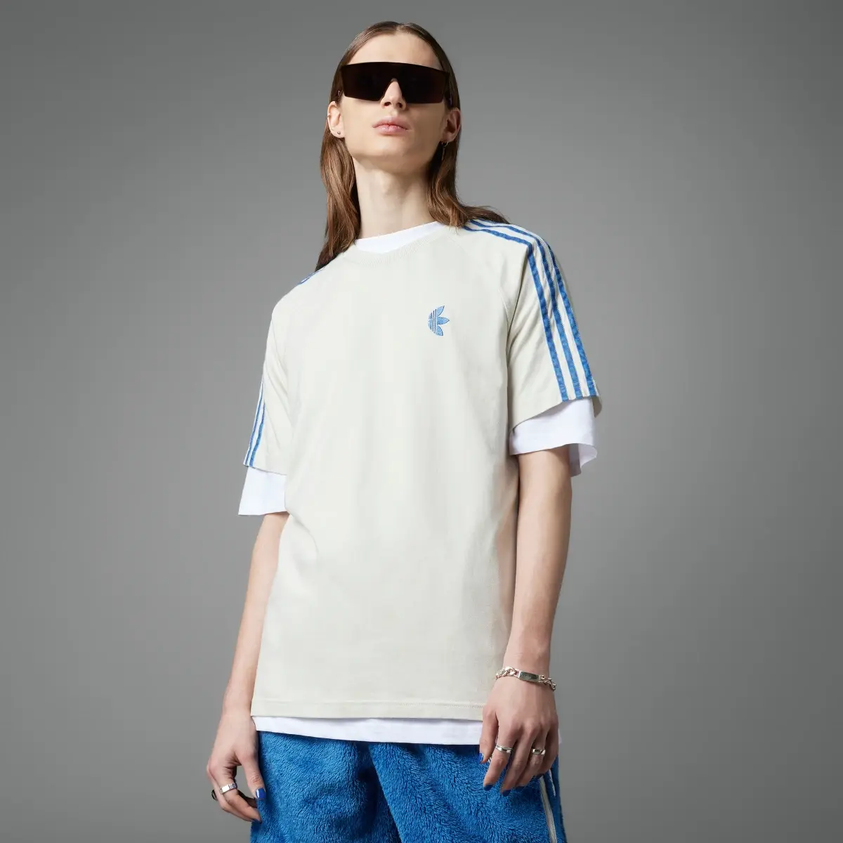 Adidas Indigo Herz Fur T-Shirt. 1