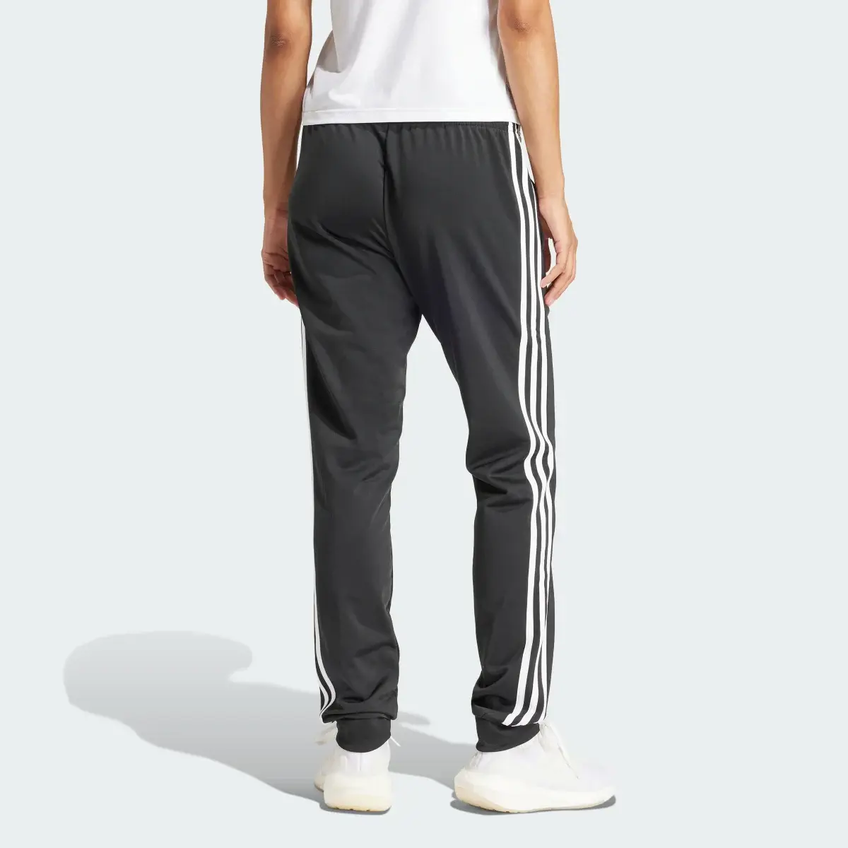 Adidas Primegreen Essentials Warm-Up Slim Tapered 3-Stripes Tracksuit Bottoms. 2