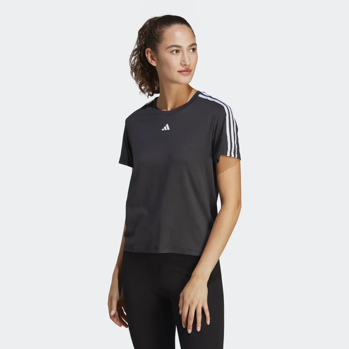 Adidas T-shirt de Treino 3-Stripes AEROREADY. 2