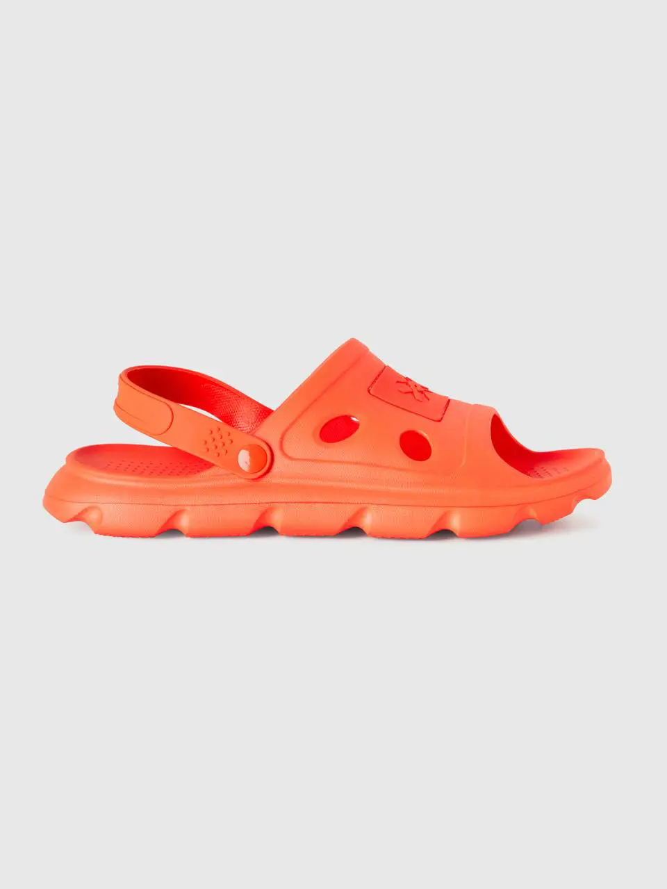 Benetton orange sandals in lightweight rubber. 1