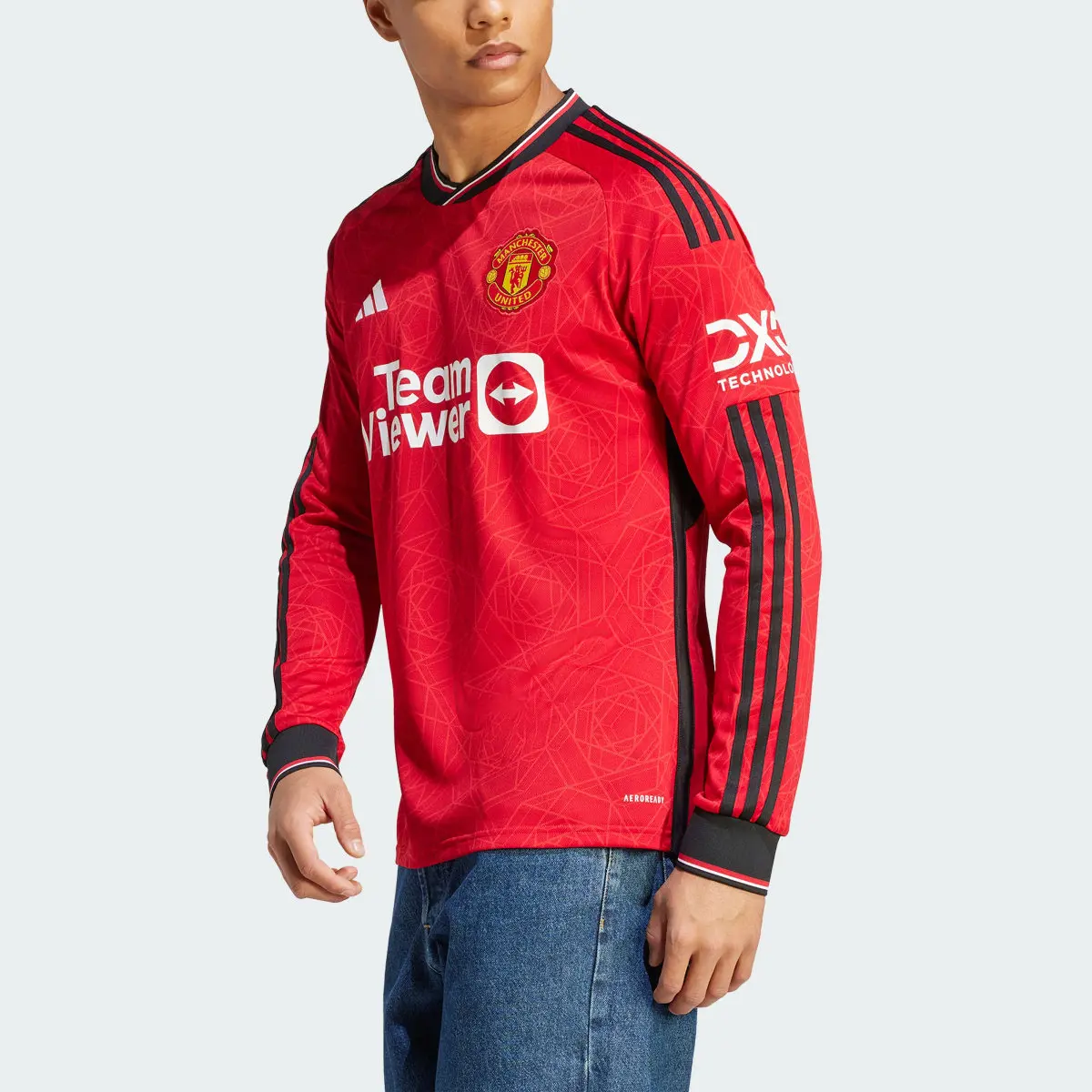 Adidas Manchester United 23/24 Long Sleeve Home Jersey. 1