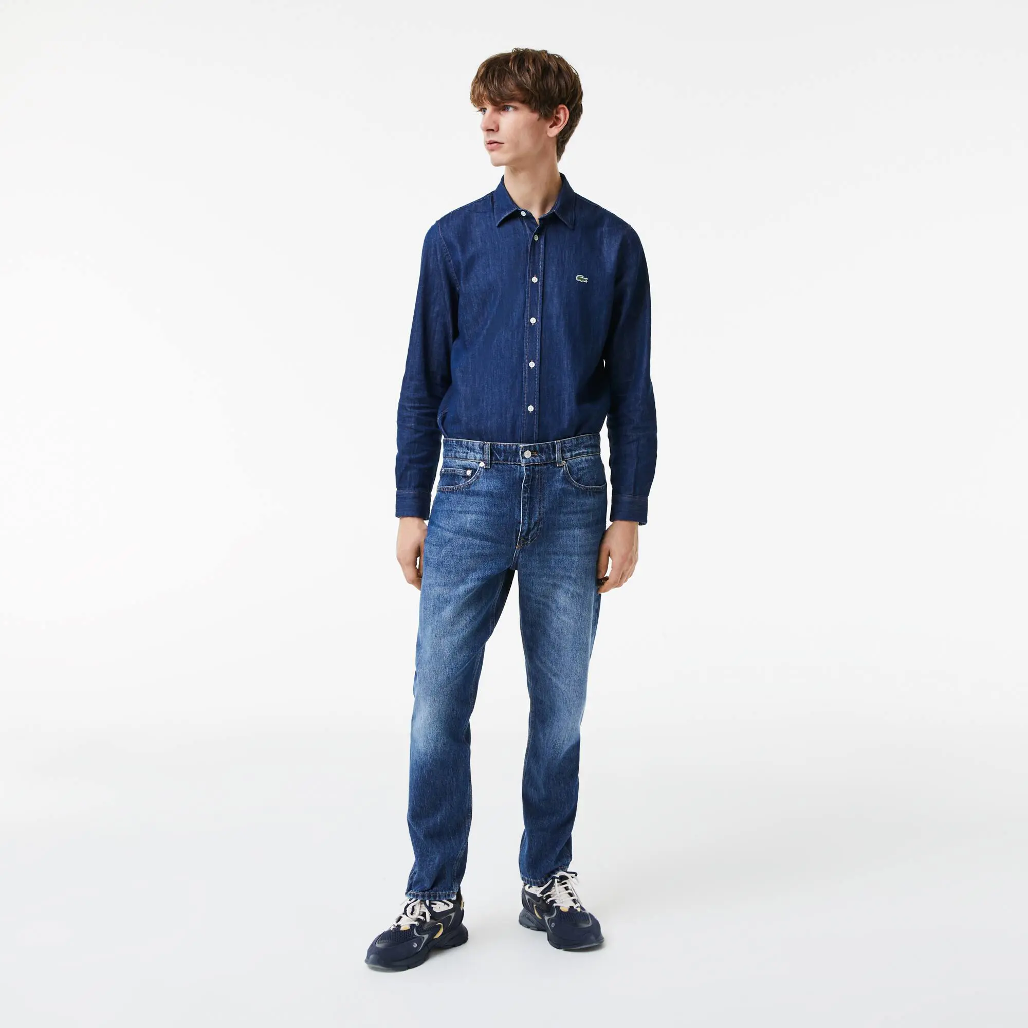 Lacoste Men's Lacoste Denim Cotton Five-Pocket Jeans. 1