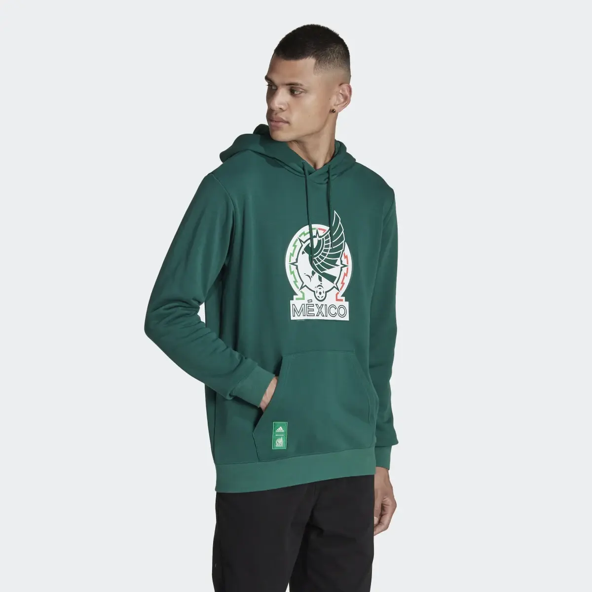 Adidas Sudadera con Gorro Selección Nacional de México Estampada. 2