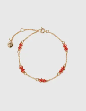 bracelet with strawberry red logos
