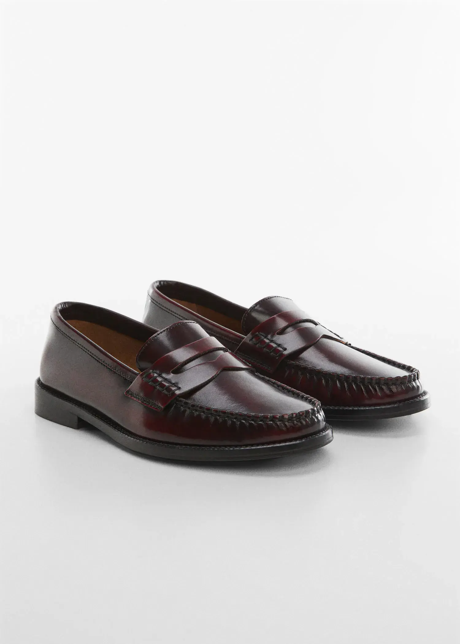 Mango Leather penny loafers. 2