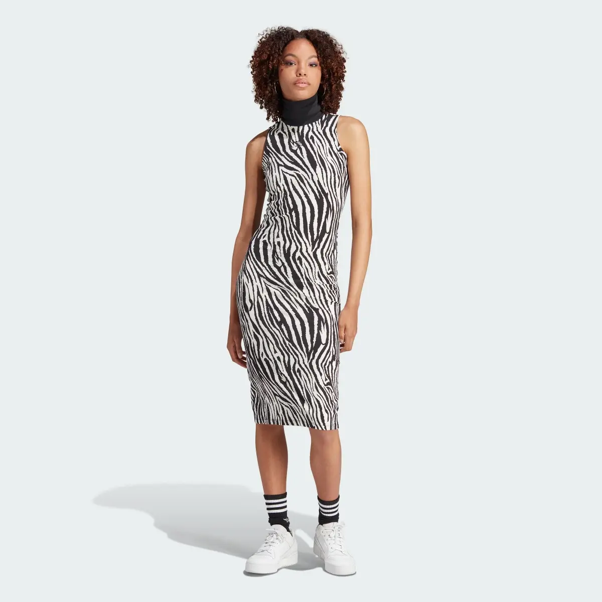 Adidas Vestido Allover Zebra Animal Print. 2