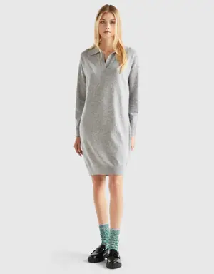 knit dress with collar
