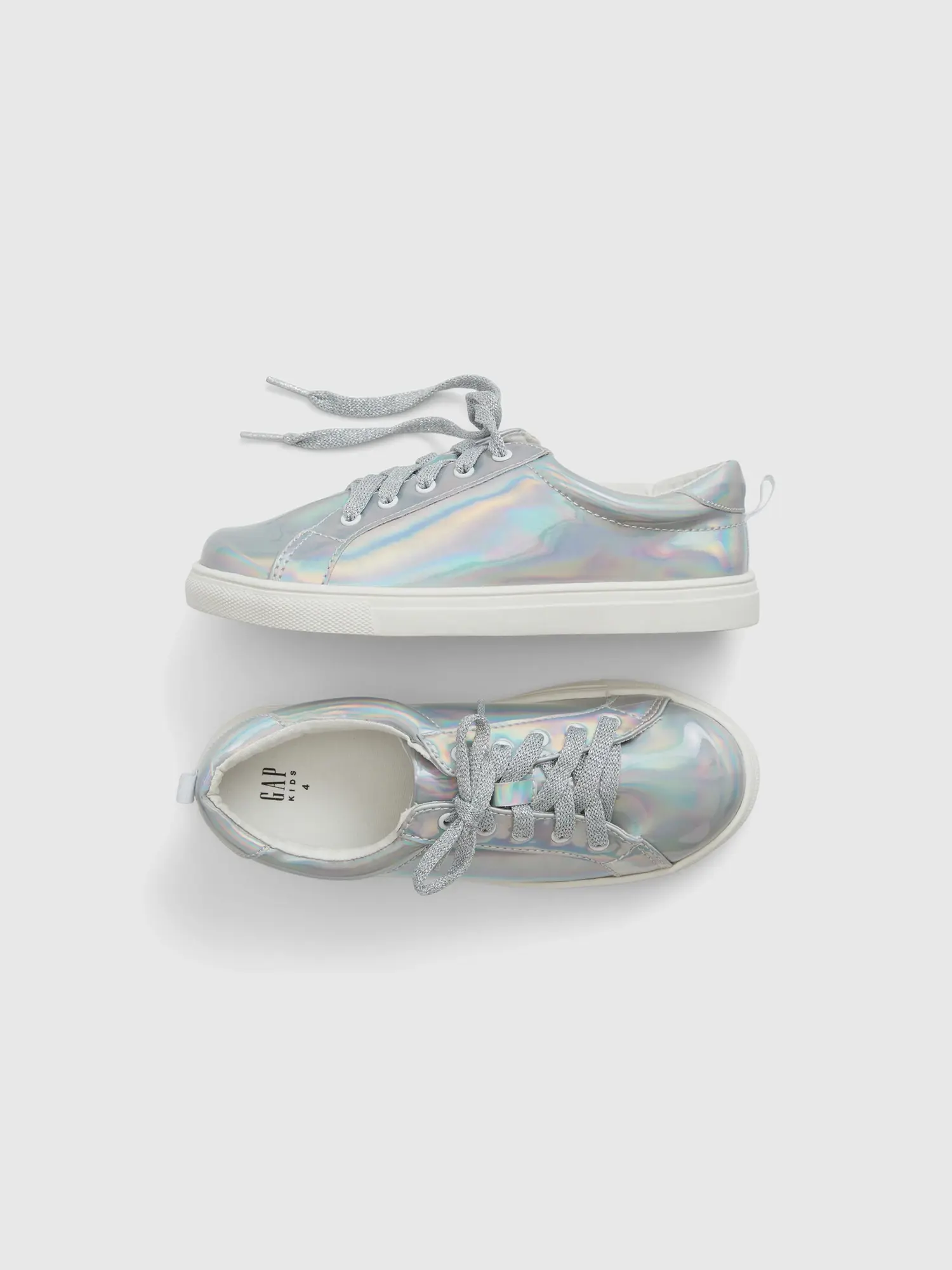 Gap Kids Metallic Sneakers silver. 1