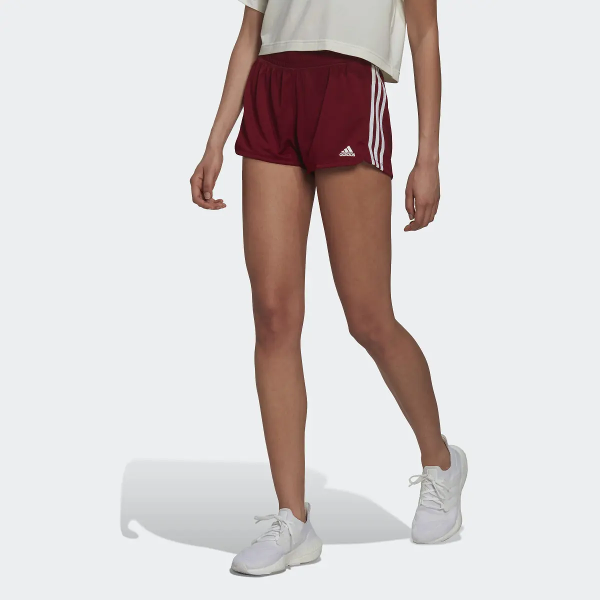 Adidas Pacer 3-Stripes Knit Shorts. 1