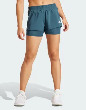 Pacer 3-Stripes Woven Two-in-One Shorts