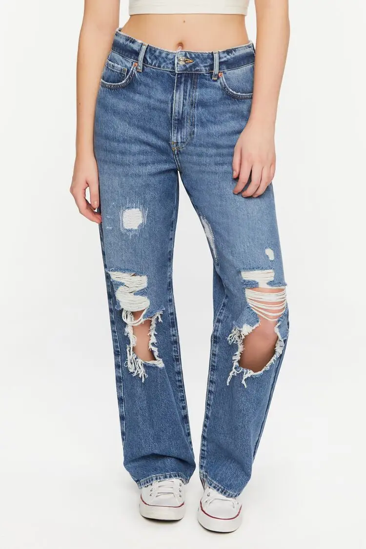 Forever 21 Forever 21 Recycled Cotton 90s Fit Jeans Medium Denim. 1