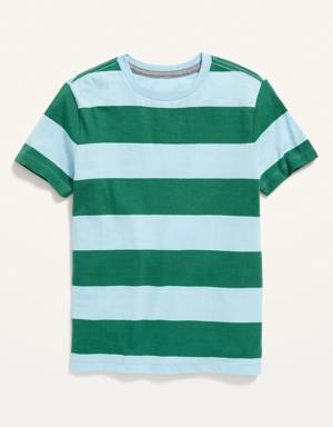 Old Navy Softest Short-Sleeve Striped T-Shirt for Boys blue