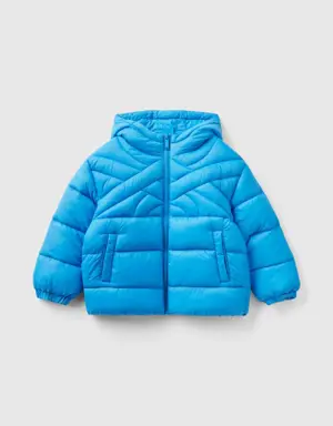 short padded jacket with recycled wadding