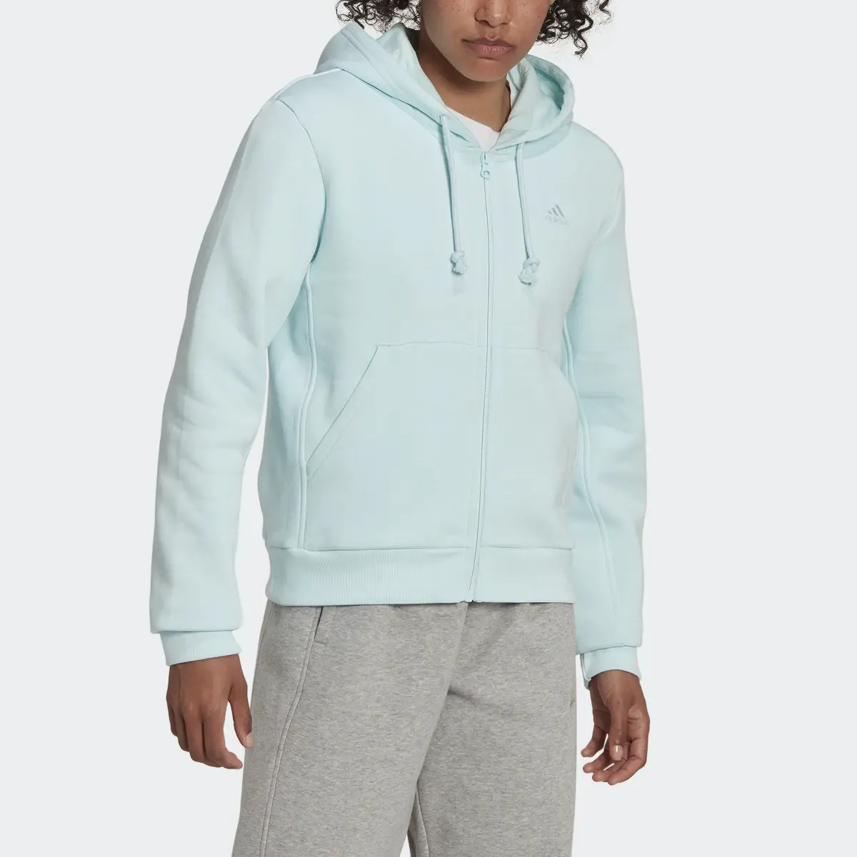 Adidas Veste à capuche entièrement zippée en molleton ALL SZN. 1