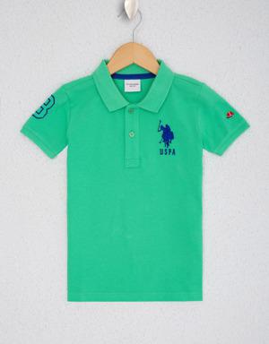 Erkek Çocuk Yeşil T-Shirt Basic