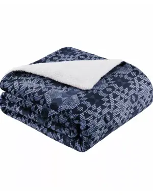 Reversible Sherpa Plush Throw