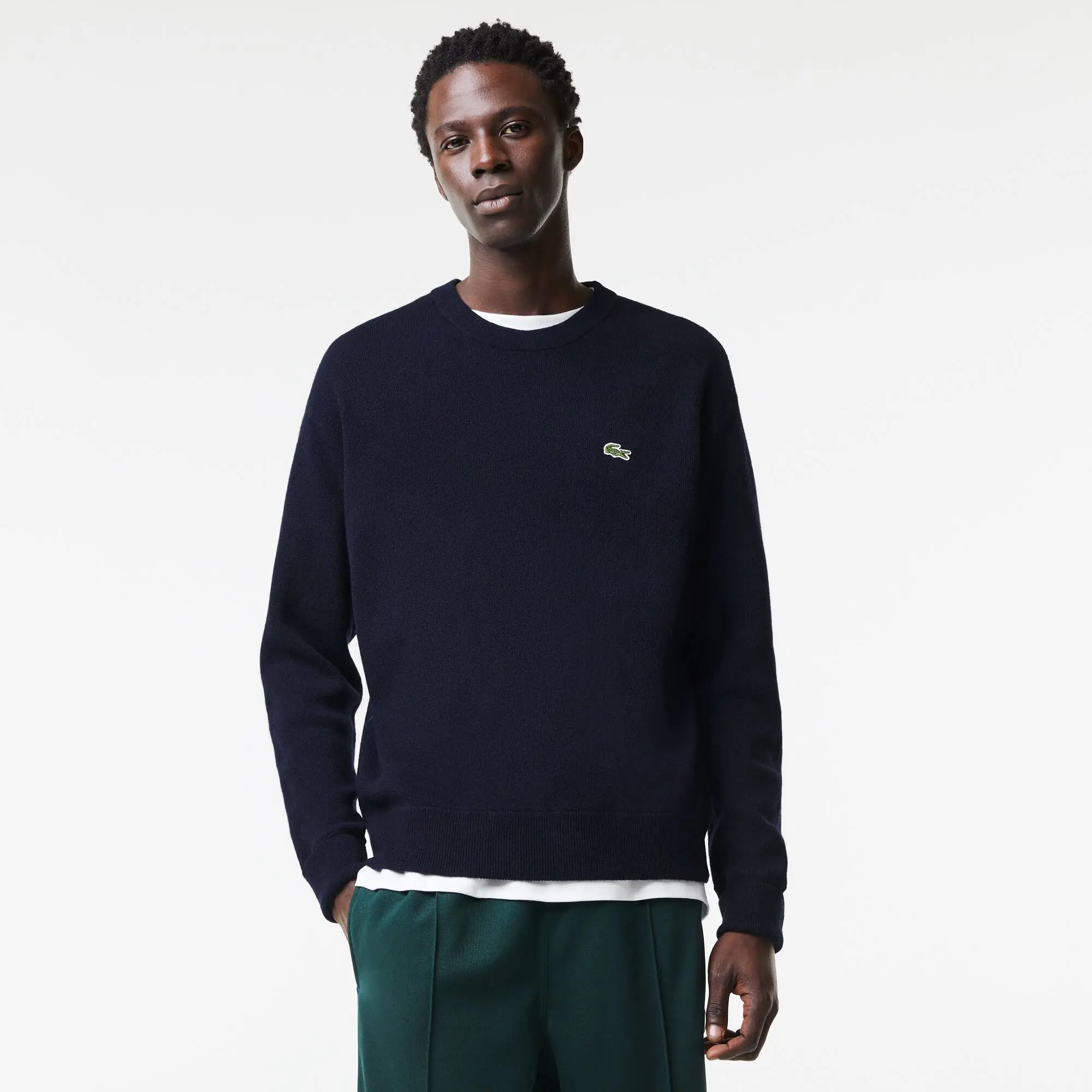 Lacoste Jersey de hombre Lacoste relaxed fit en lana con cuello redondo. 1