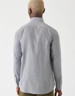 Erkek Regular Fit Uzun Kollu Klasik Gömlek LACİ