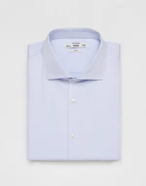 Twill fabric slim-fit suit shirt with cufflinks 