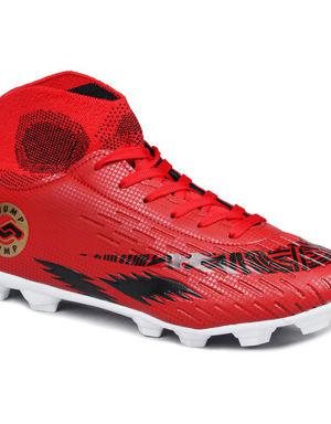 28365 Kırmızı - Beyaz Çim - Halı Saha Çoraplı Erkek Krampon Futbol Ayakkabısı