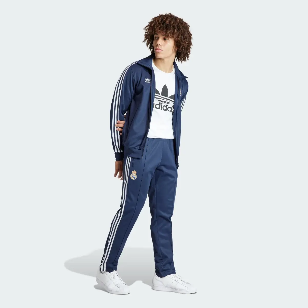 Adidas Real Madrid Beckenbauer Track Tracksuit Bottoms. 3