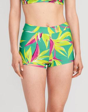 Old Navy High-Waisted Boyshort Swim Bottoms for Women multi