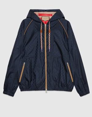 Technical GG hooded jacket