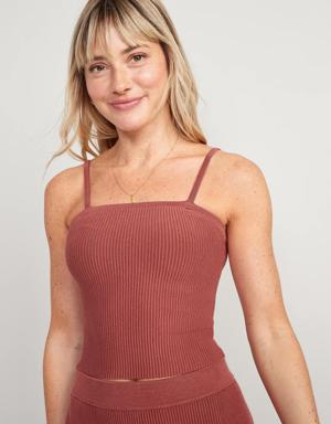 Old Navy Rib-Knit Sweater Tank Top for Women pink