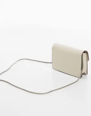 Mini-bag with flap and chain
