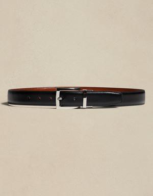 Reversible Leather Belt black