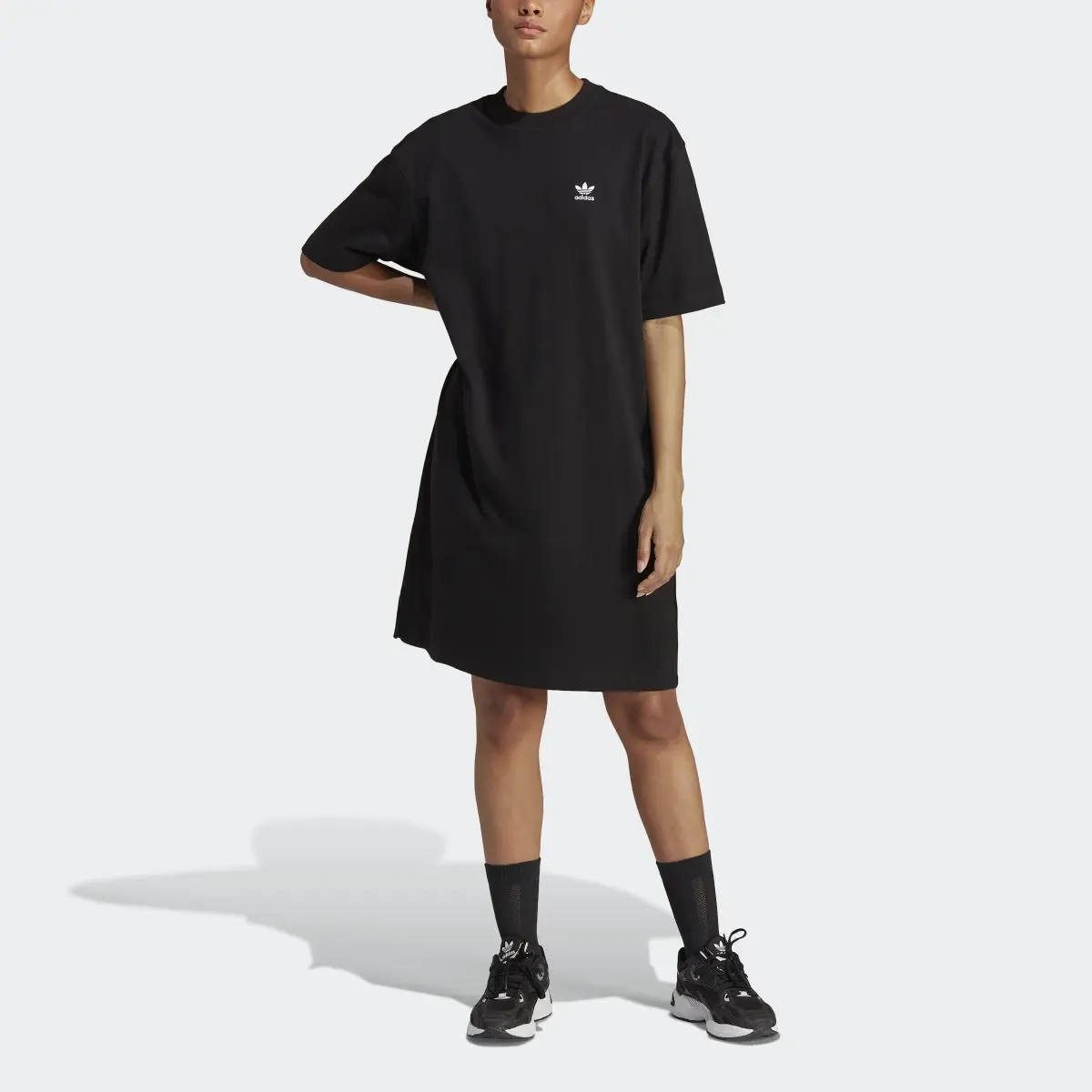 Adidas Adicolor Classics Big Trefoil Tee Dress. 1