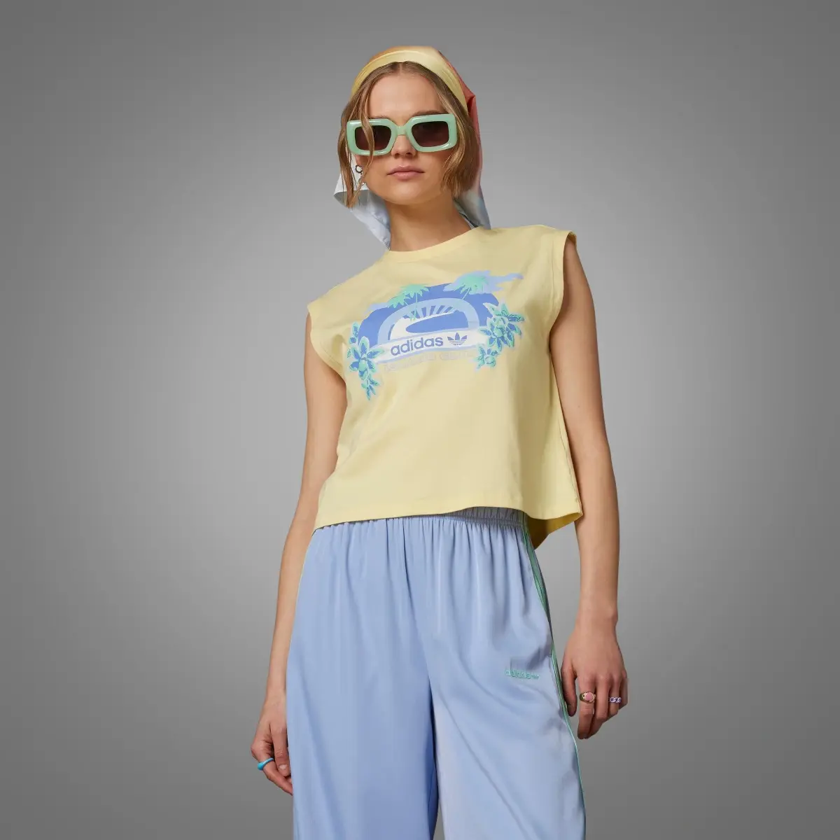 Adidas Island Club Sleeveless Graphic T-Shirt. 3