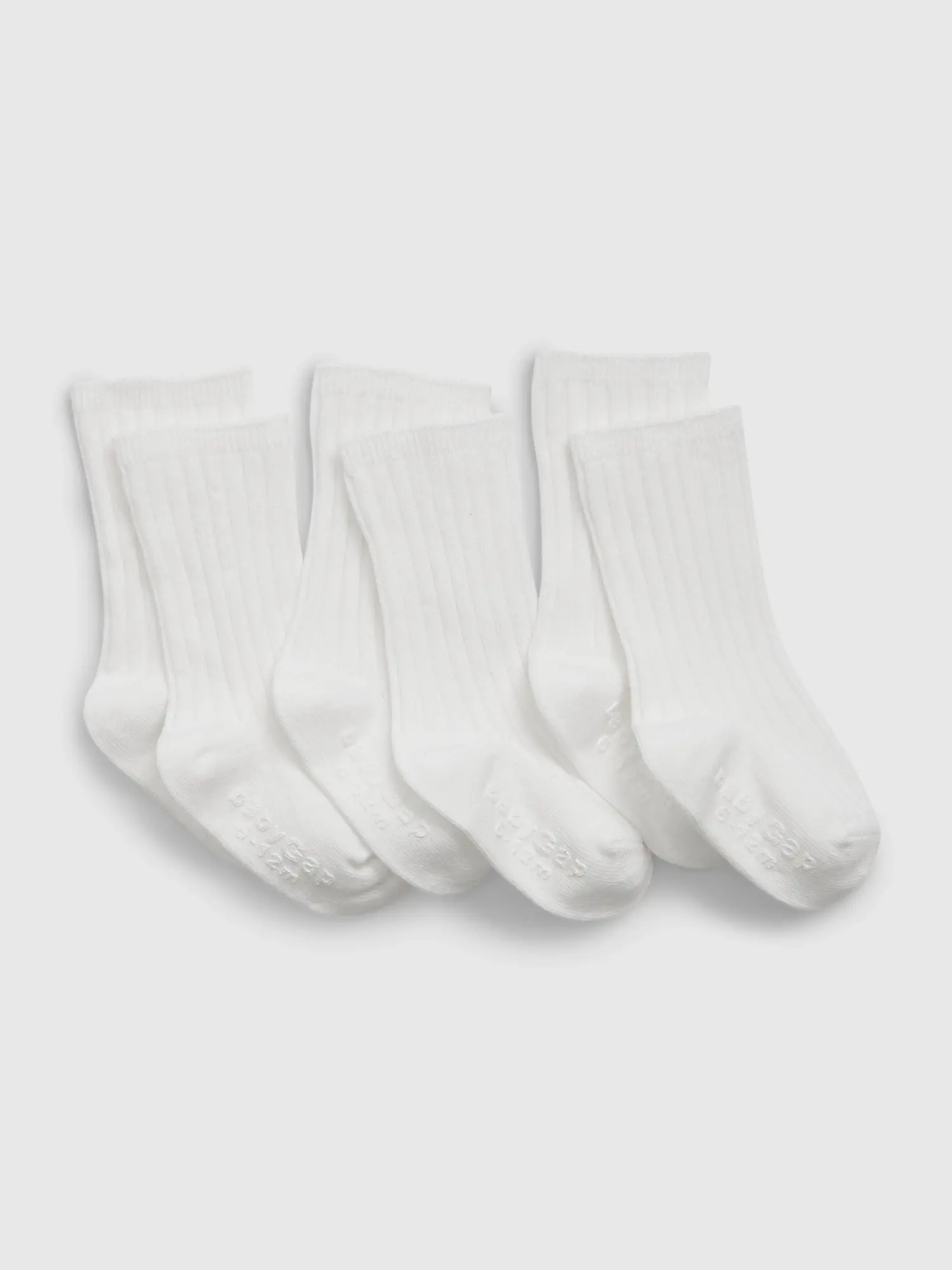 Gap Baby First Favorites Crew Socks (3-Pack) white. 1