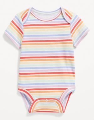 Unisex Printed Short-Sleeve Bodysuit for Baby multi