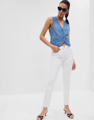 High Rise True Skinny Jeans white