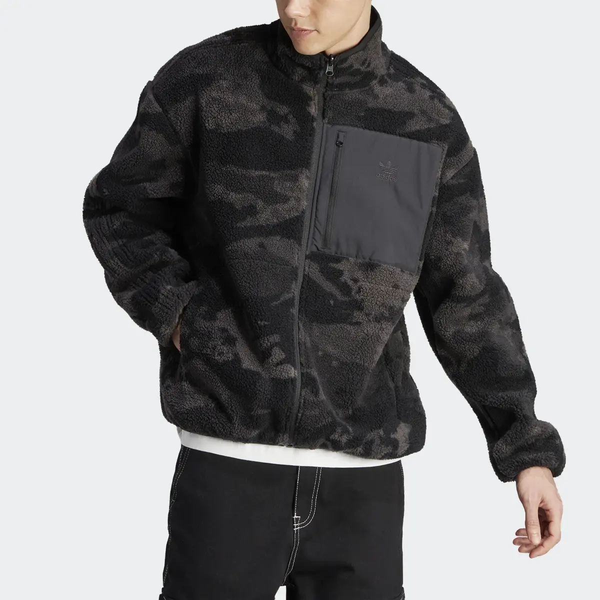 Adidas Graphics Camo Reversible Fleece Jacket. 1