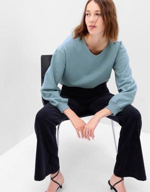 Vintage Soft Cropped Sweatshirt blue