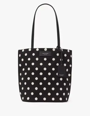 On Purpose Sunshine Dot Printed Canvas Large Tote