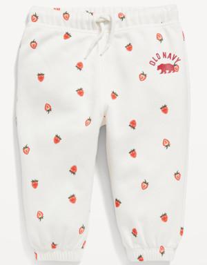 Unisex Printed Logo-Graphic Sweatpants for Baby pink