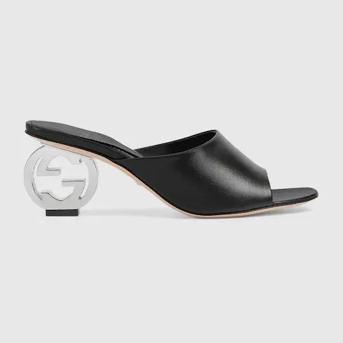 Gucci Women's Interlocking G heel sandal. 1