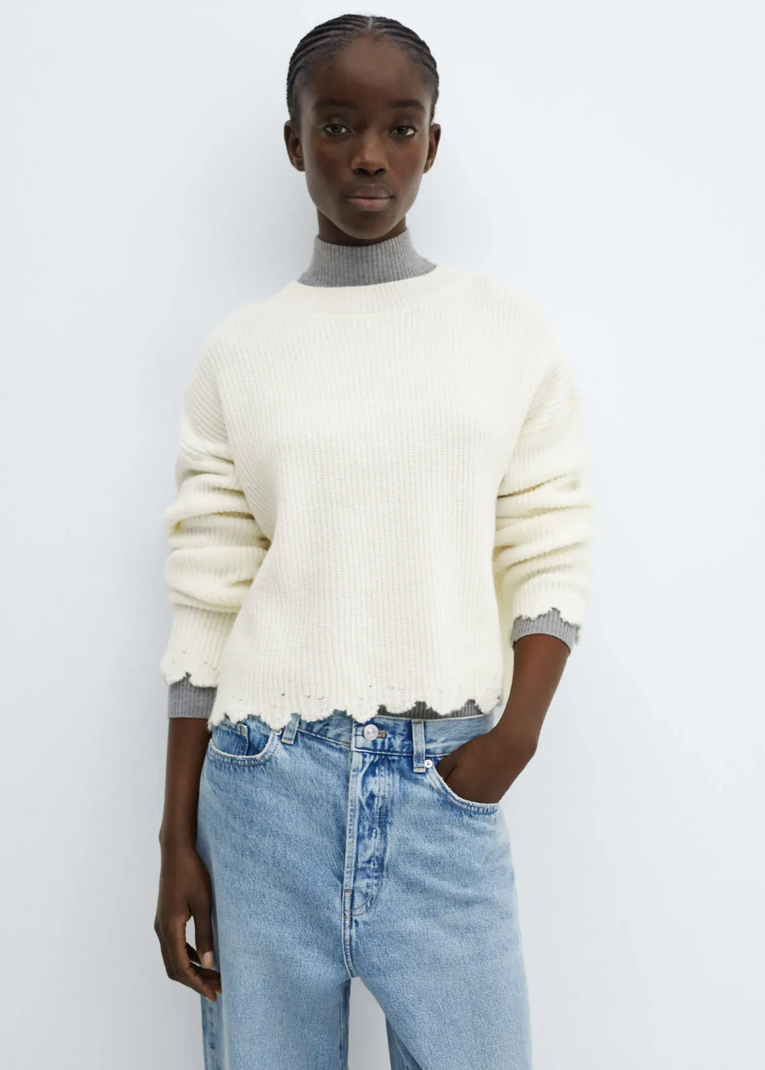 Mango Roundneck knitted sweater. 1