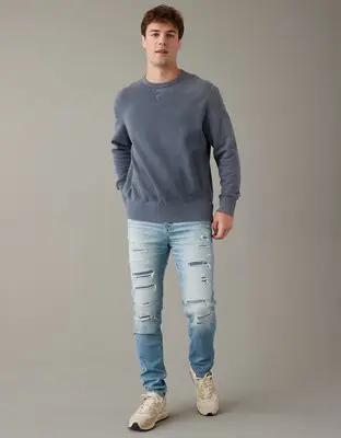 American Eagle AirFlex+ Patched Athletic Fit Jean. 1